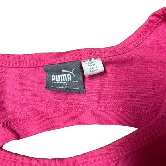 PUMA | Pink & White Cutout‎ Workout Tank | Size Youth XL - Picture 3 of 4